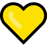 keltainen sydän